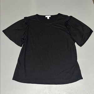 Nine West Short Sleeve Black Shirt (Women’s XL)